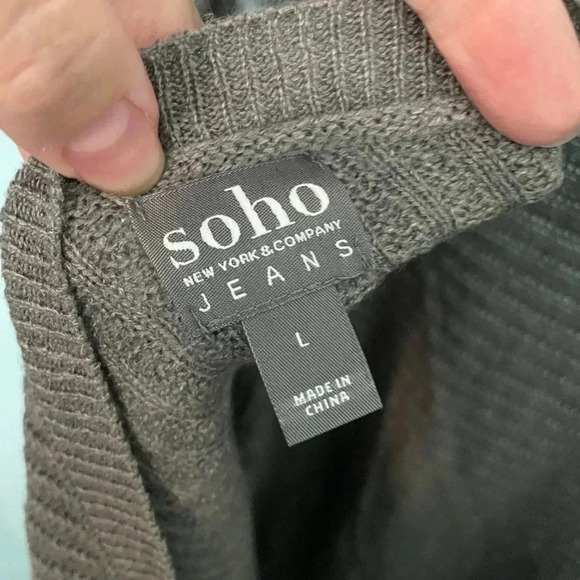 Grey Soho NY&Co NWT open back sweater size large bin 11 - Picture 6 of 7
